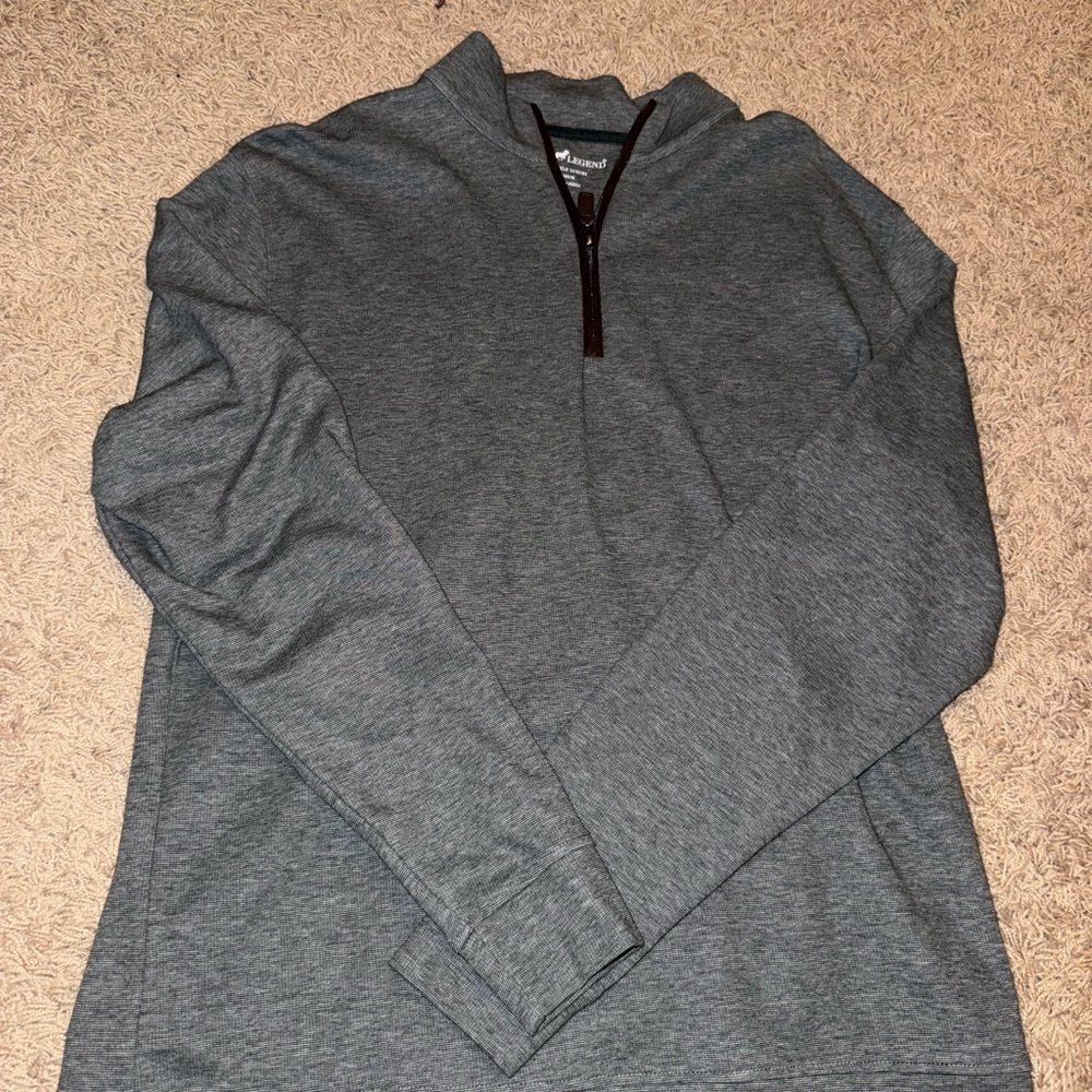 Men's Gray Zip Up Sweater
